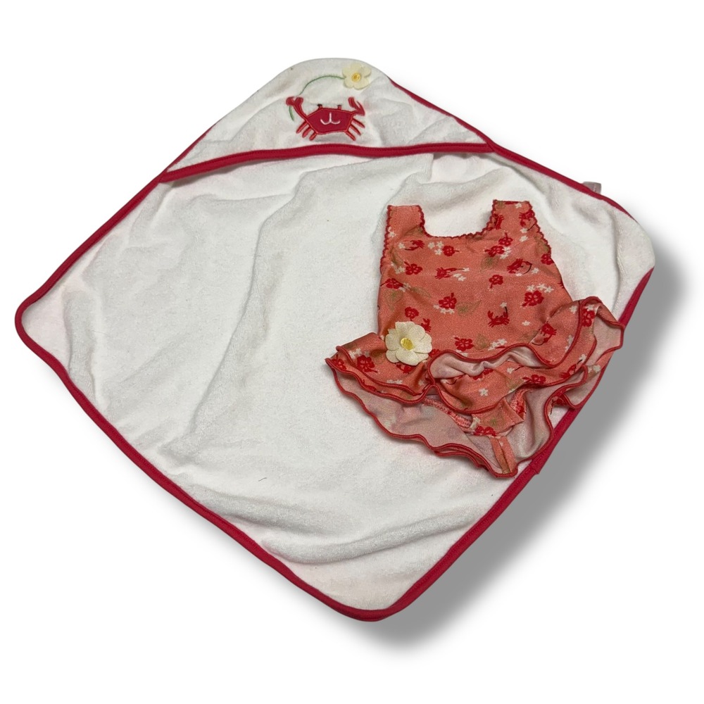 American Girl Bitty Baby Seashore‎ Swim Set 2009–2010 Swimsuit & Towel HTF